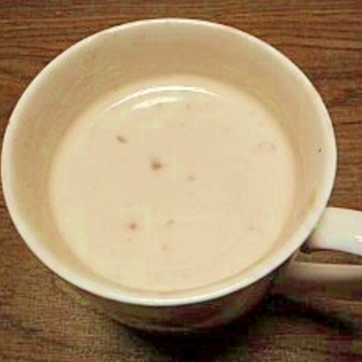 ホット抹茶☆小豆ミルク